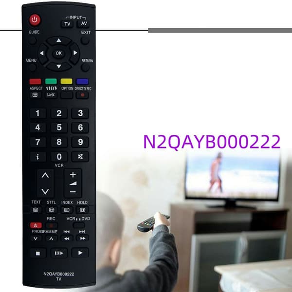 Fjernkontrollerstatning for N2QAYB000222 For Panasonic TV Black