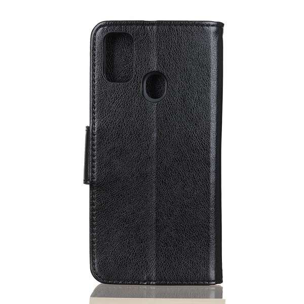 Nappa Texture Split Wallet Stand Cover til OnePlus Nord N10 - Bl Black