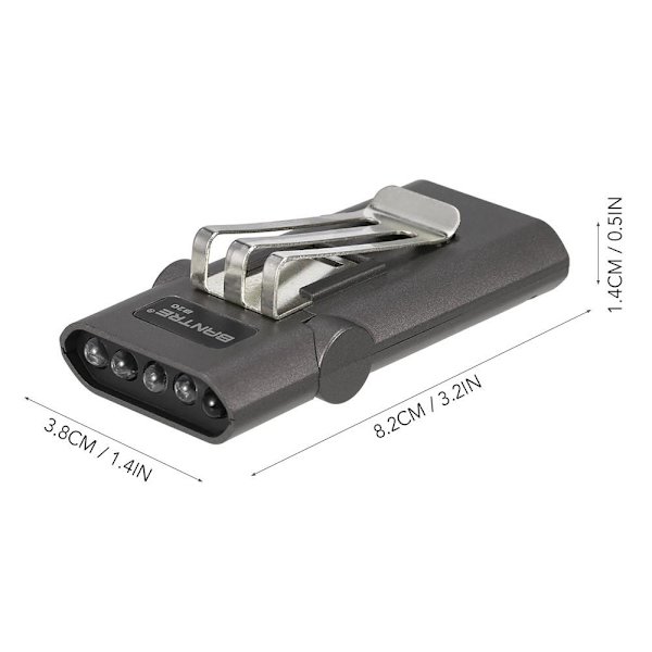 Clip Cap Light Ladattava ajovalaisin Handsfree-taskulamppu Black