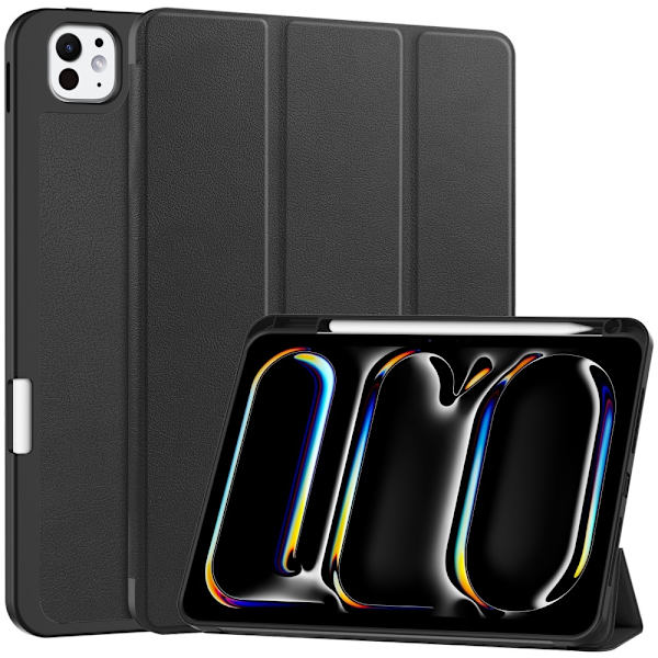 Till iPad Pro 11 (2024) Slim fit tri-fold fodral Pennfack - Svart Svart