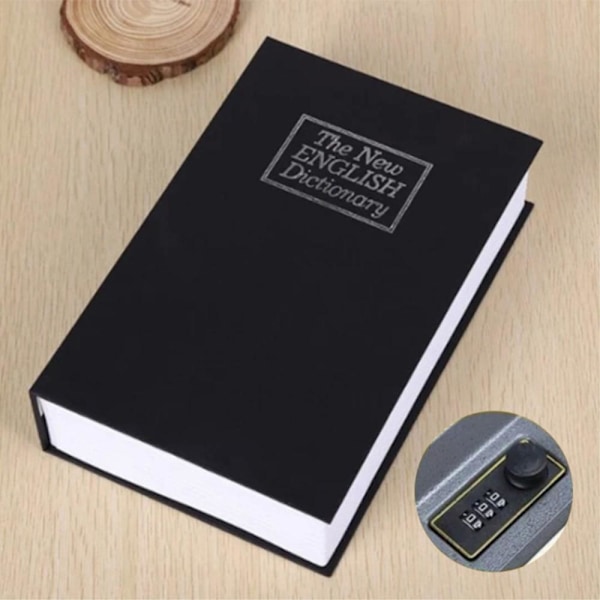 Vakuutuslaatikon simulointikirja Safe Mini Storage Turvalukko Black