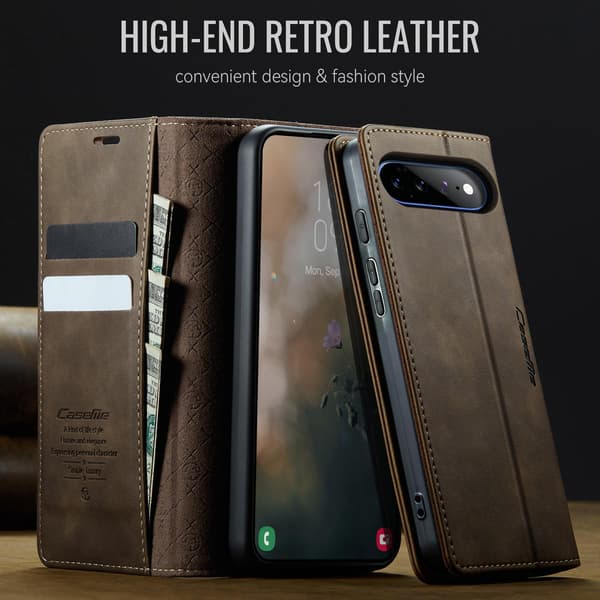 CASEME Puhelimen Lompakkokotelo Google Pixel 11 Pro XL:lle Brown