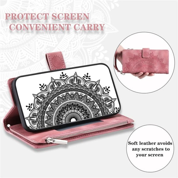Til Xiaomi 17T Pro Lommebokdeksel Mandala Pink