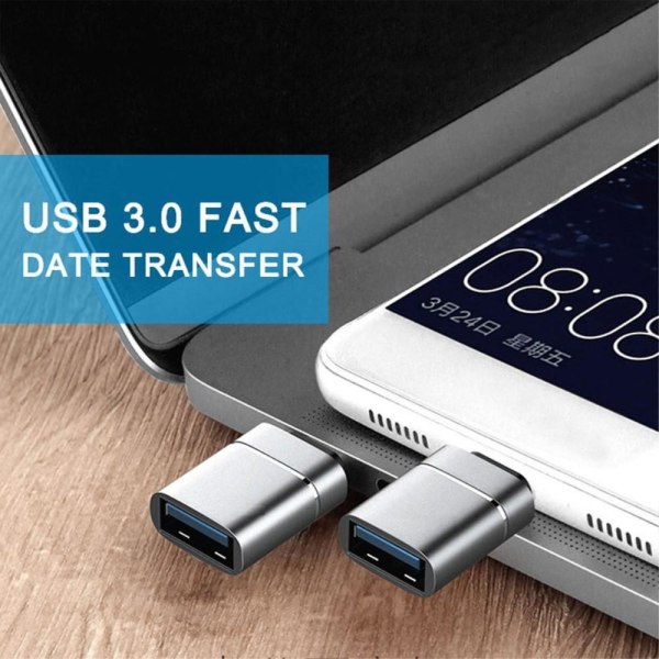 USB C til USB-adapter USB-C til USB 3.0-adapter OTG for MacBook Pro MacBook Air iPad Pro osv Black