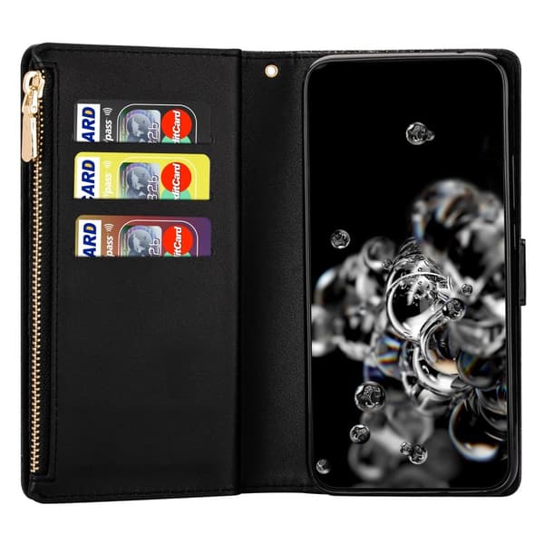 For Samsung Galaxy A26 5G Etui Stjernehimmel Gravert Lommebokdeksel Black
