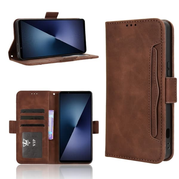 Wallet case Case Cover for Sony Xperia 1 VII Brown