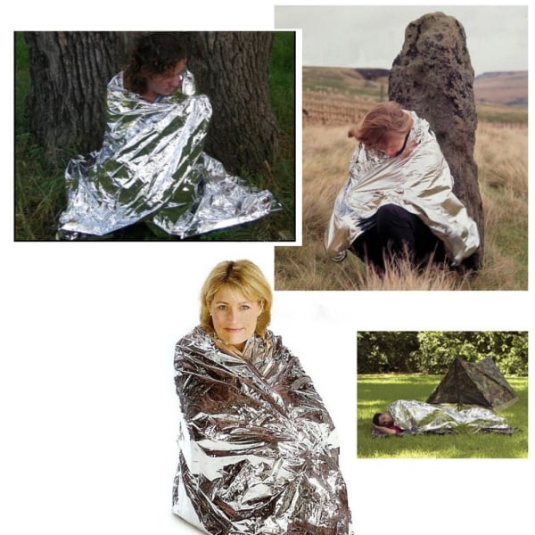 Emergency Shelter Rescue Survival Nödtält Termaltält 152x240cm Silver one size