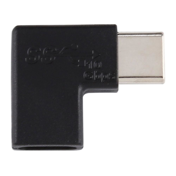 90 graders USB-C Type-C han til kvindelig adapter Black