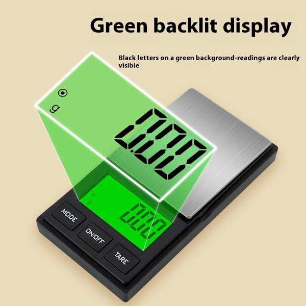 1000g / 0.01g 5 Units Portable Jewelry Scale Small Scale Digital Pocket Scale Black