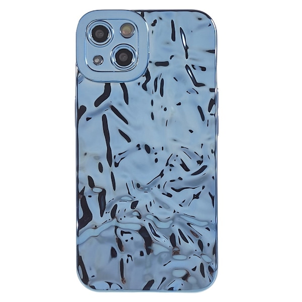 iPhone 15 TPU Kuori Elektroplating Rypistynyt Epätasainen Puhelimen Suojakotelo - Sininen Blue
