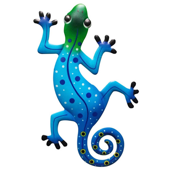 Gecko Lizard -seinätarra puutarhakoriste 13x22cm - Vaaleansininen Blue