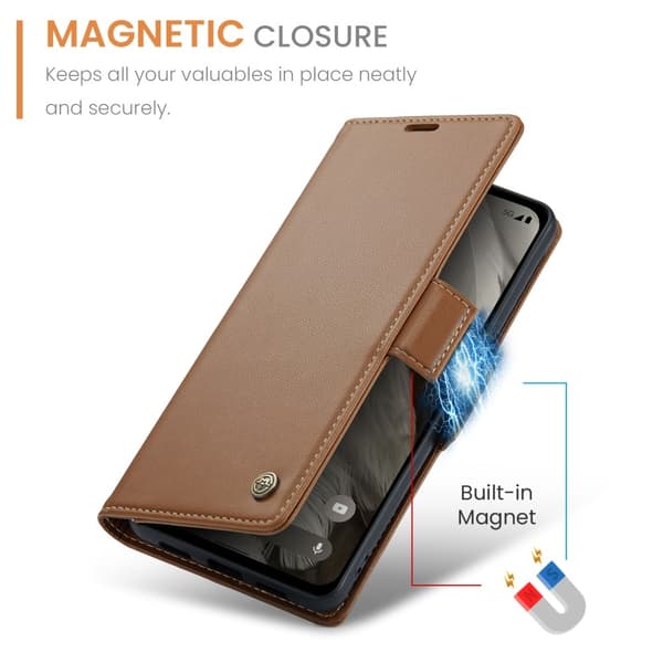 CASEME Retro Lompakkokotelo Pixel 8 Blue