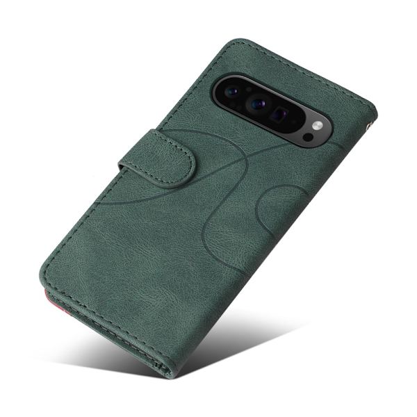 Til Google Pixel 9 Pro XL KT-serie-1 dobbeltfarve etui Green