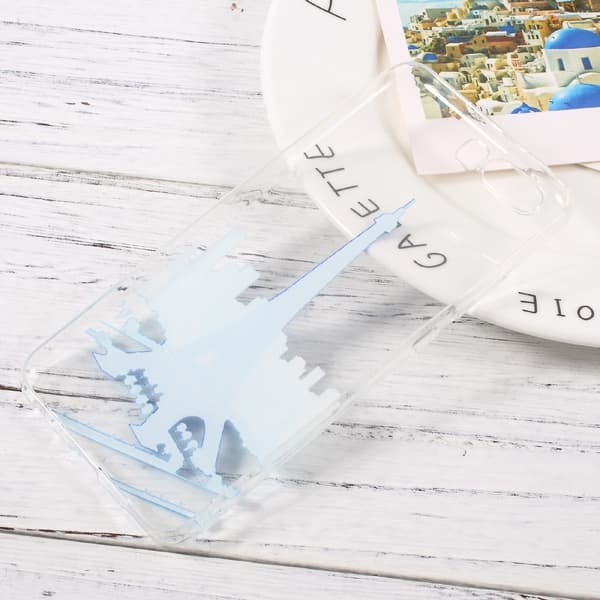 Huawei P10 Soft Gel TPU - deksel - Blå Eiffeltårn Transparent