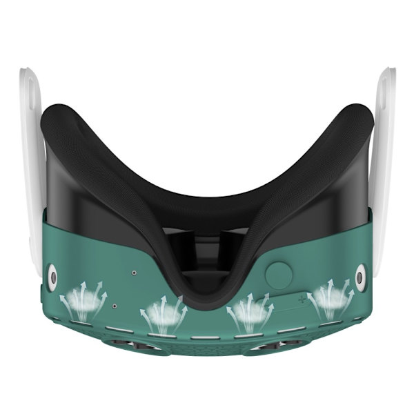 För Meta Quest 3S Skyddsfodral VR Headset Silikonskydd Grön