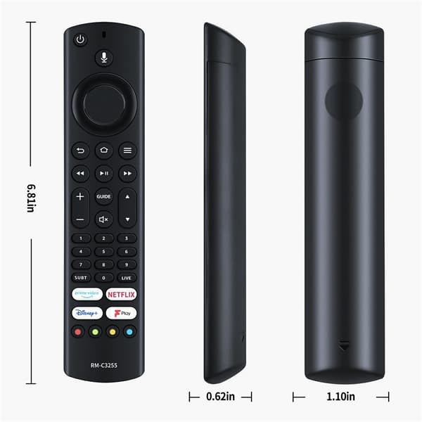 Fjernkontroll utskiftning for RM-C3255 for JVC TV stemmeaktivert Black