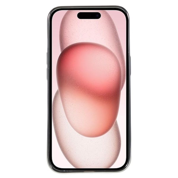 TPU-etui for iPhone 15 Plus med elektroplettering, rynket og ujevn overflate Silver