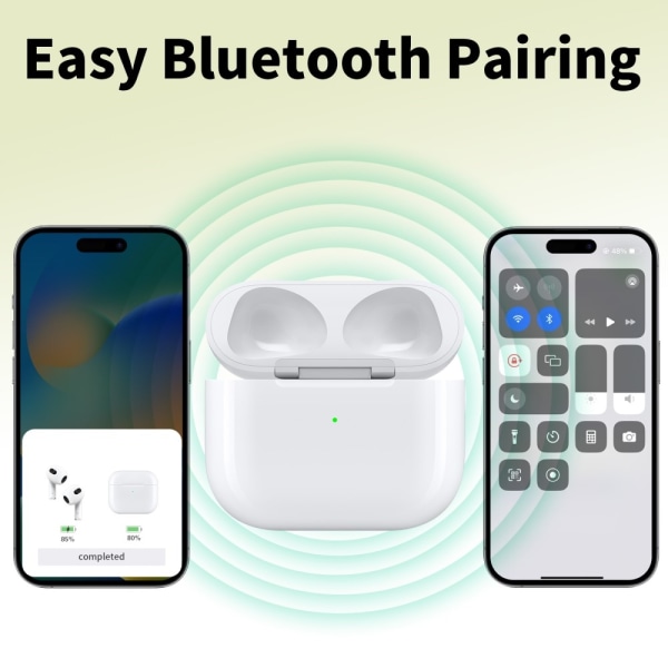 Laderetui for AirPods 3 med innebygd 620mAh batteri White