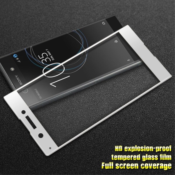 IMAK Fuldt dækkende hærdet glas Sony Xperia XA1 - Hvid Transparent