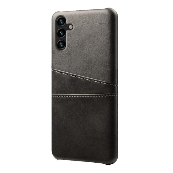 Til Samsung Galaxy A14 5G KSQ PU-læderbelagt skal hårdt etui Black