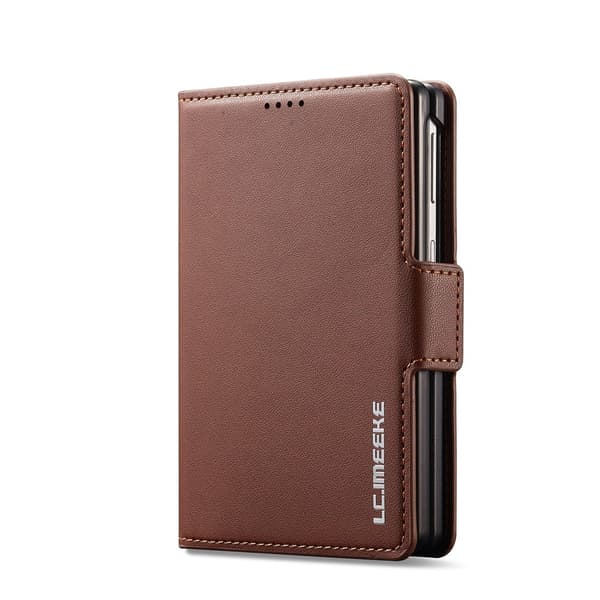 LC.IMEEKE Telefonlommebokdeksel med støtte til Samsung Galaxy Z Fold8 Brown