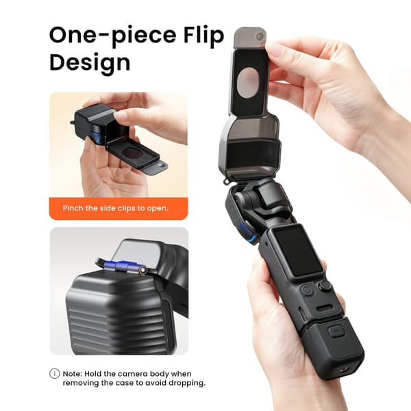 3-i-1-beskyttelsesetui/-deksel til DJI Osmo Pocket 4-actionkamera Black