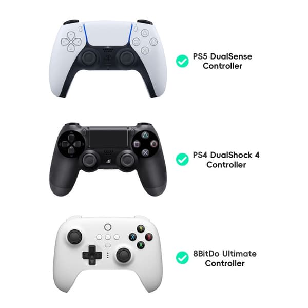 2st Tumgrepp Fingergrepp för Sony PlayStation 5 / 4 8BitDo Joystick Silikon - Vit Vit