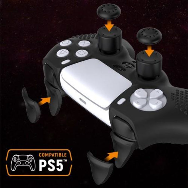 Playstation 5 / PS5 Kontrollerdeksel + Rocker Cap Cover Trigger Key Kit Black