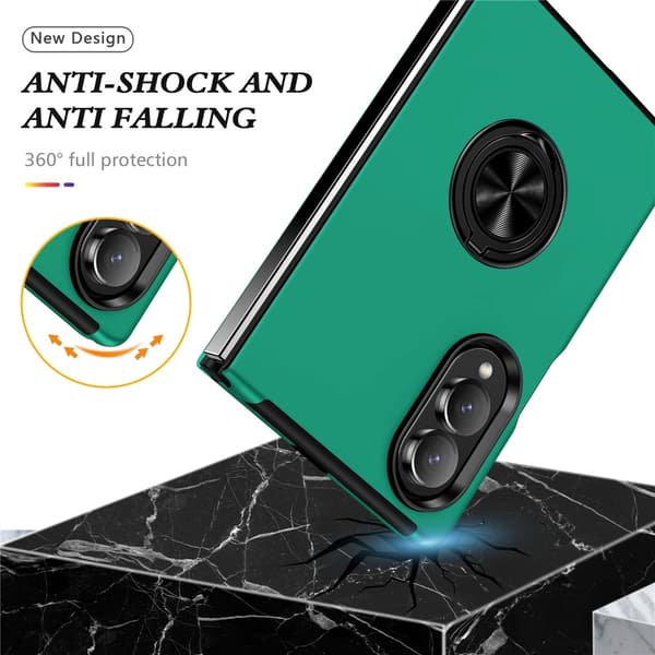 Hybridtelefonfodral med ringhållare till Samsung Galaxy Z Fold8 Grön