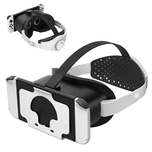 DEVASO kompatibel med Nintendo Switch VR-headset med justerbar huvudrem Svart