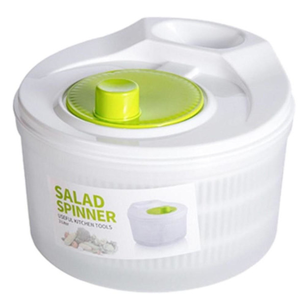 Salatspinner Salatspinner Grøntsagstørrer Dræner Roterende veggievasker Green
