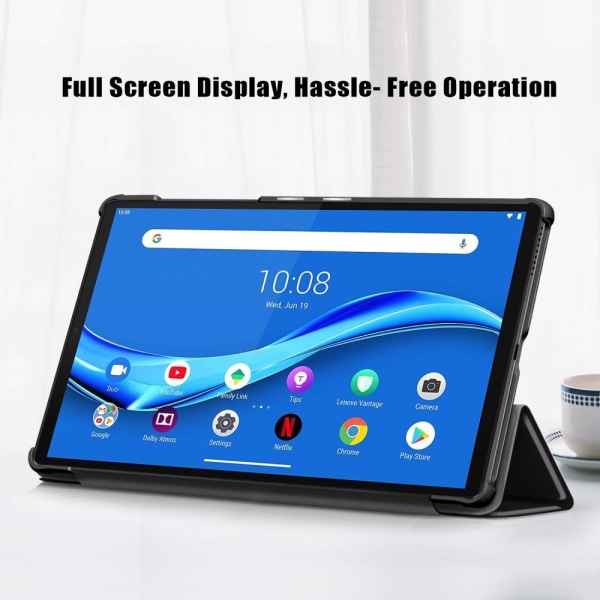 Kolminkertainen telinekotelo Lenovo Tab M10 FHD Plus -laitteelle - Älä kosketa minua Black