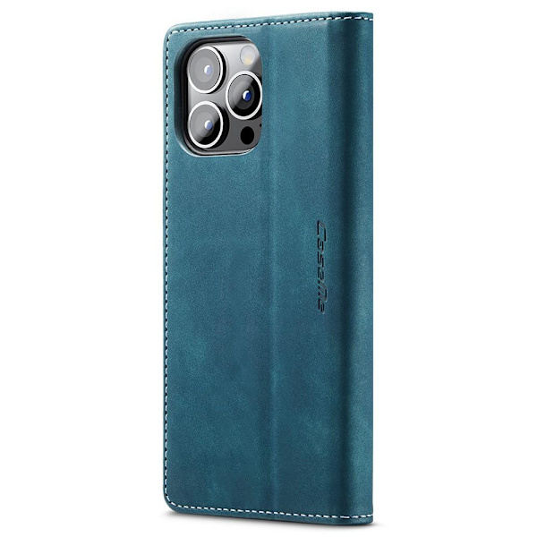 CASEME Retro tegnebog taske til iPhone 15 Pro Max - Blå Blue