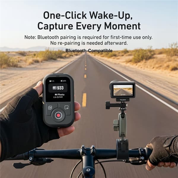 Fjärrkontroll För DJI Osmo 360 / Action 4 / 5 Pro / 6 Bluetooth Färgskärm Svart