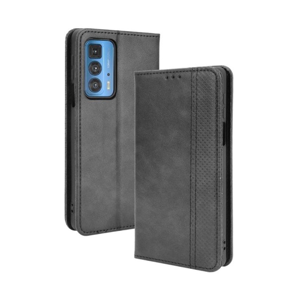 Wallet Stand Flip Phone Case for Motorola Edge 20 Pro - Black Black