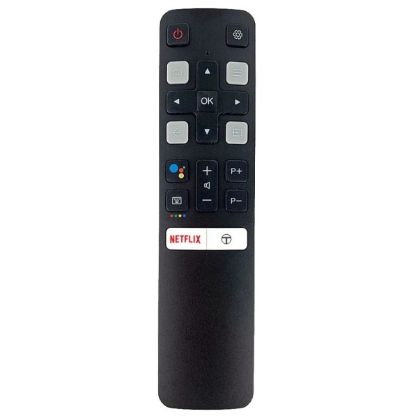 Stemmefunktion TV fjernbetjening Erstatning for RC802V TCL TV FUR6 Black
