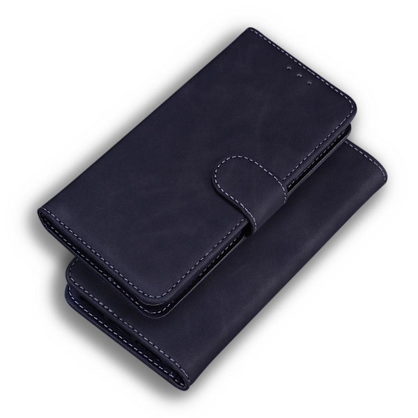 Retro Wallet Stand Case for Huawei P50 - Black Black
