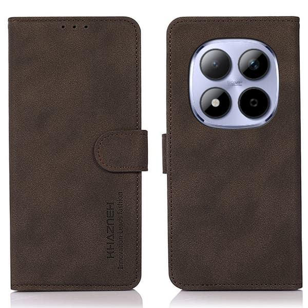 KHAZNEH Til Xiaomi Poco M8 Pro 5G / Redmi Note 15 Pro+ 5G Taske Pung Taske Shell Telefon Taske Brown