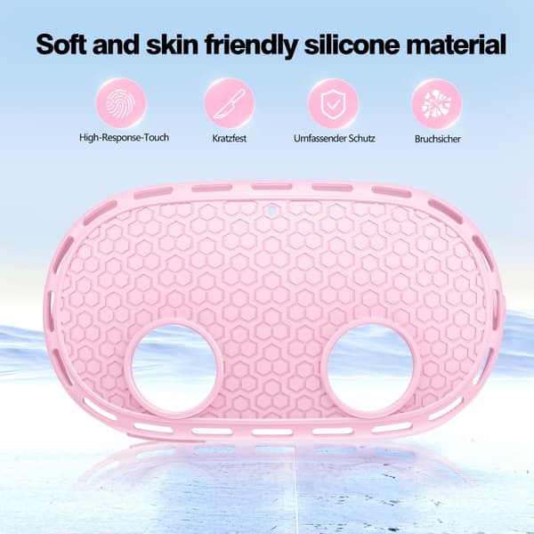 För Meta Quest 3S Skyddsfodral VR Headset Silikonskydd - Rosa Rosa