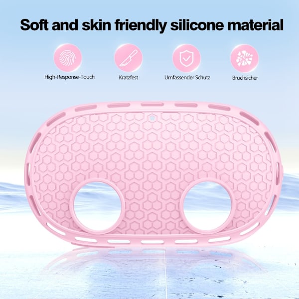Til Meta Quest 3S beskyttende etui VR Headset Silikone Cover - Pink Pink