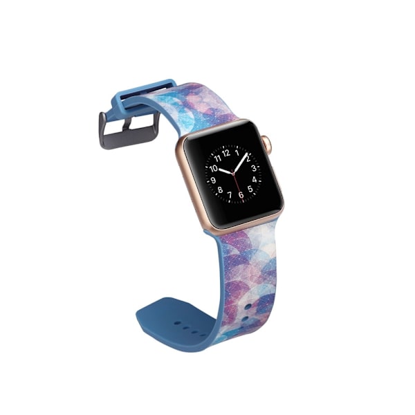 Silicone klockrem för Apple Watch 4 40mm, 3/2/1 38mm - Colorful Circles multifärg
