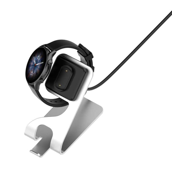 För Huami Amazfit Cheetah A2294 Laddare Dockning Ställ Silver