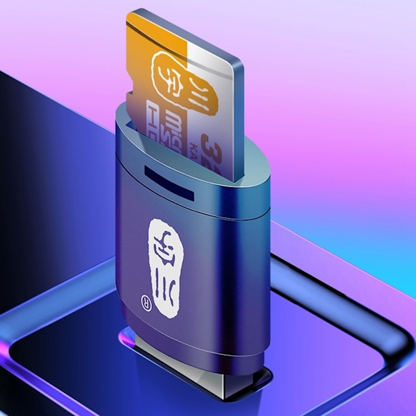 KAWAU Adapter USB 2.0 60MB/s TF-kortlæser Hukommelseskortlæser Kortlæser Black