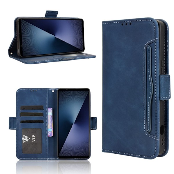 Wallet case Case Cover for Sony Xperia 1 VII Blue