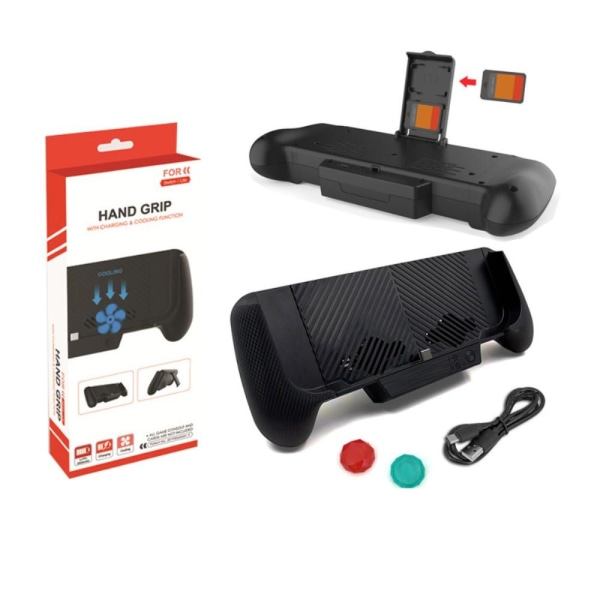 Kompatibel med Nintendo Switch+Switch Lite 2500mAh bærbar lader ladestasjonsstativdeksel Black