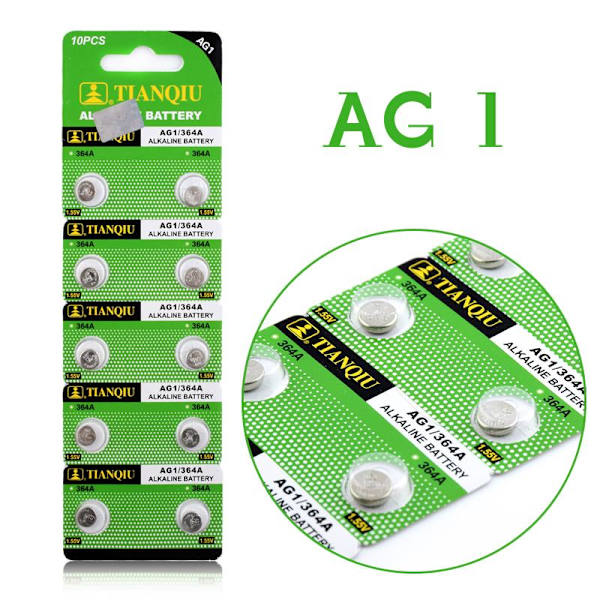 Button Coin Cells Battery SR60 / V364 / AG 1 Silver