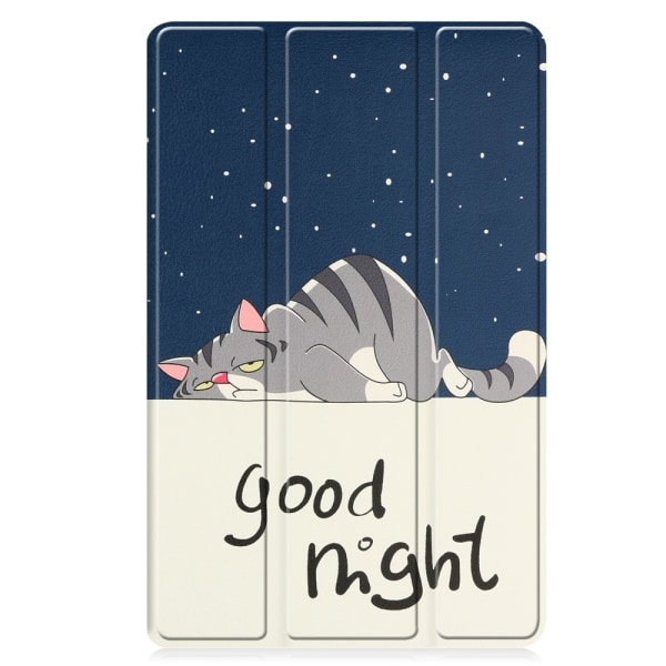 Trefoldet Stativdeksel for Lenovo Tab M9 - Katt Multicolor