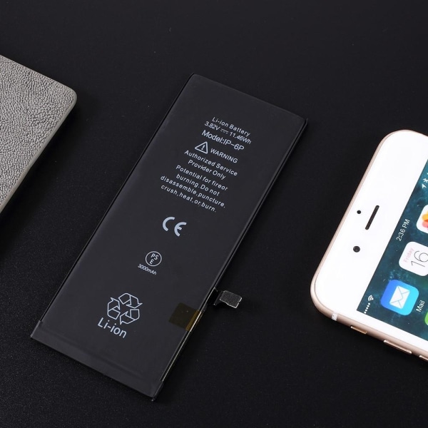 iPhone 6 Plus IPARTS EXPERT 3000mAh Batteri FCC/CE/RoSH Svart