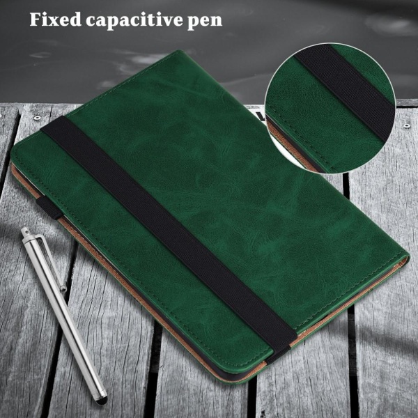 Til iPad 10.2 (2021)/(2020)/(2019) Almindeligt PU-læder tabletcover Green