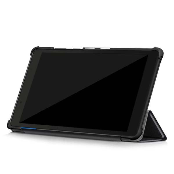 Tri - fold Stand Kansi - Lenovo Tab E8 - Musta Black
